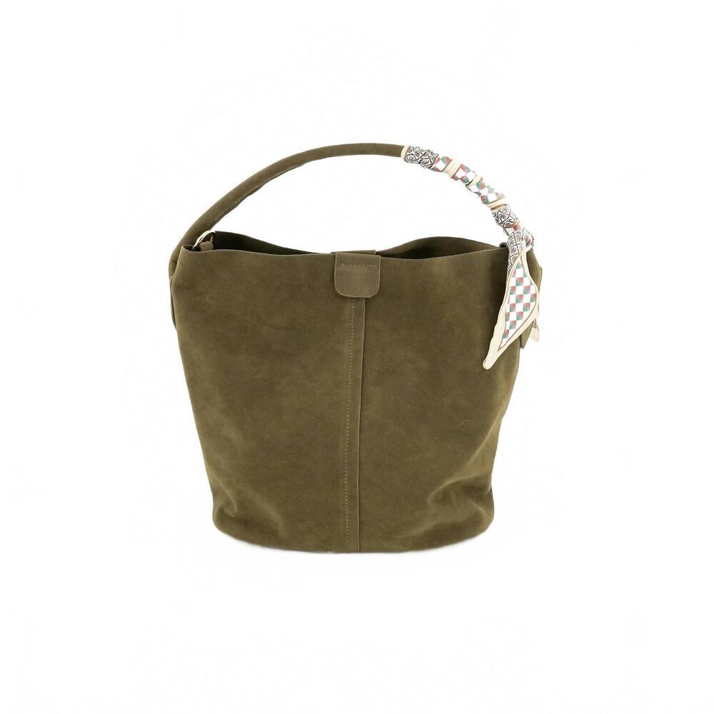 NEW BC HANDBAGS cleo medium bucket bag in olive